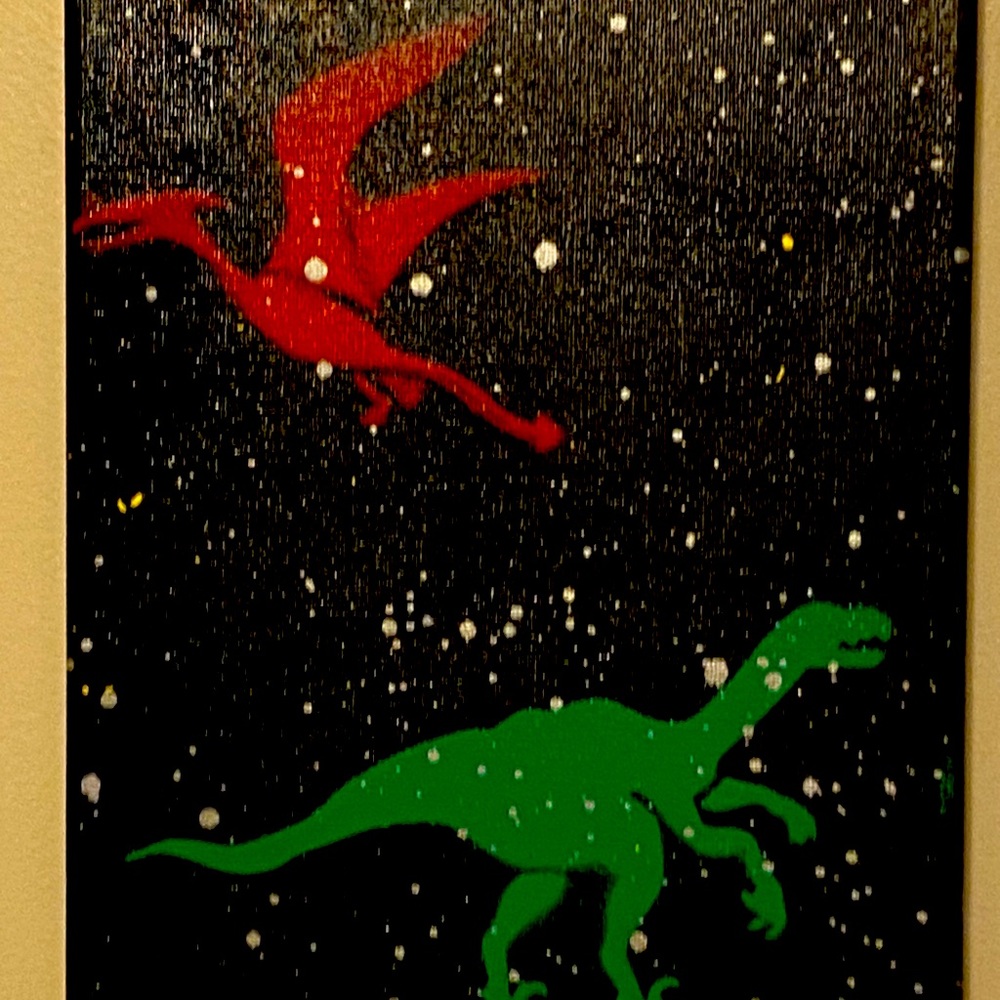 Dinosaur canvas painting